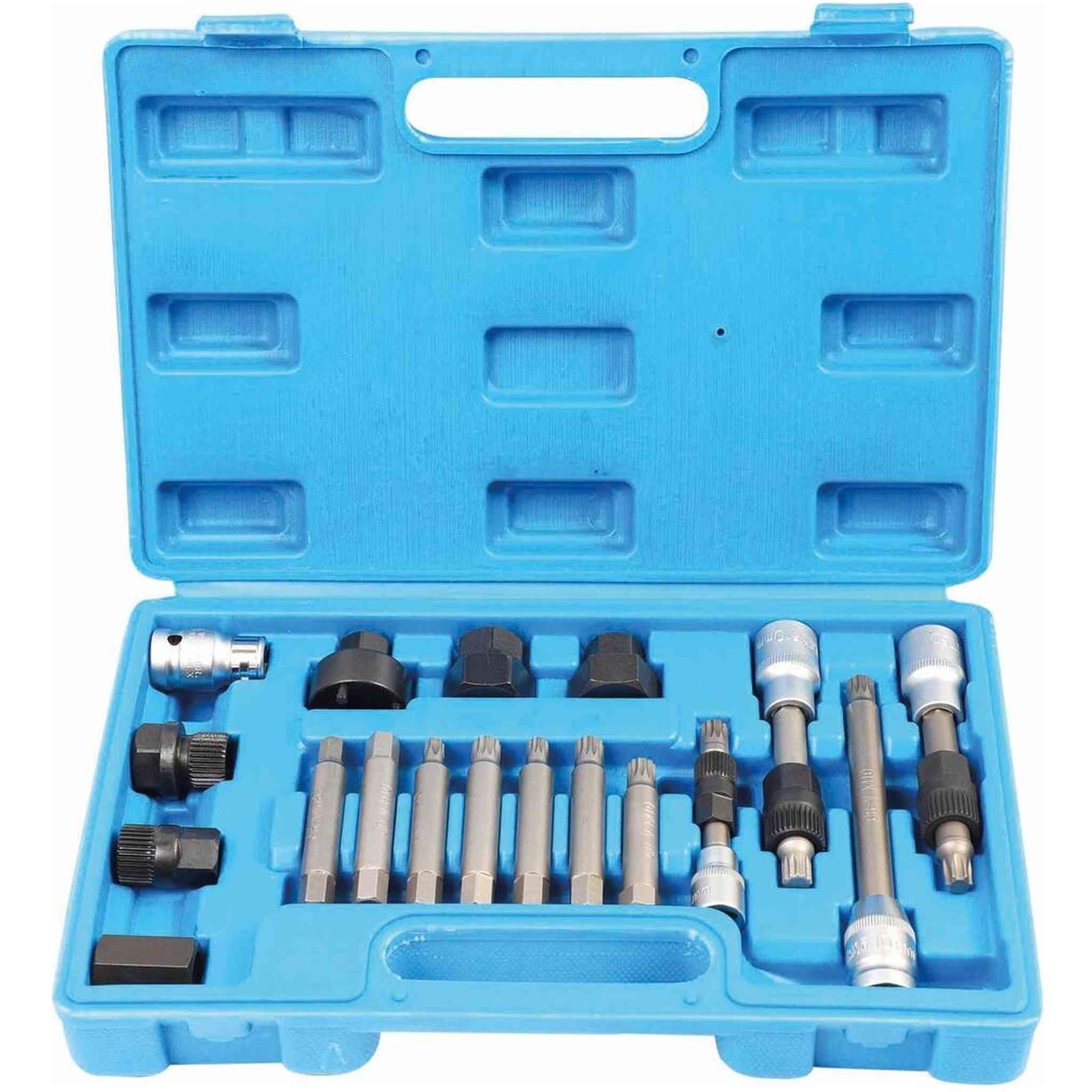 OUTIL DEMONTAGE POULIES ALTERNATEURS DEBRAYABLES COFFRET DE 18PCE