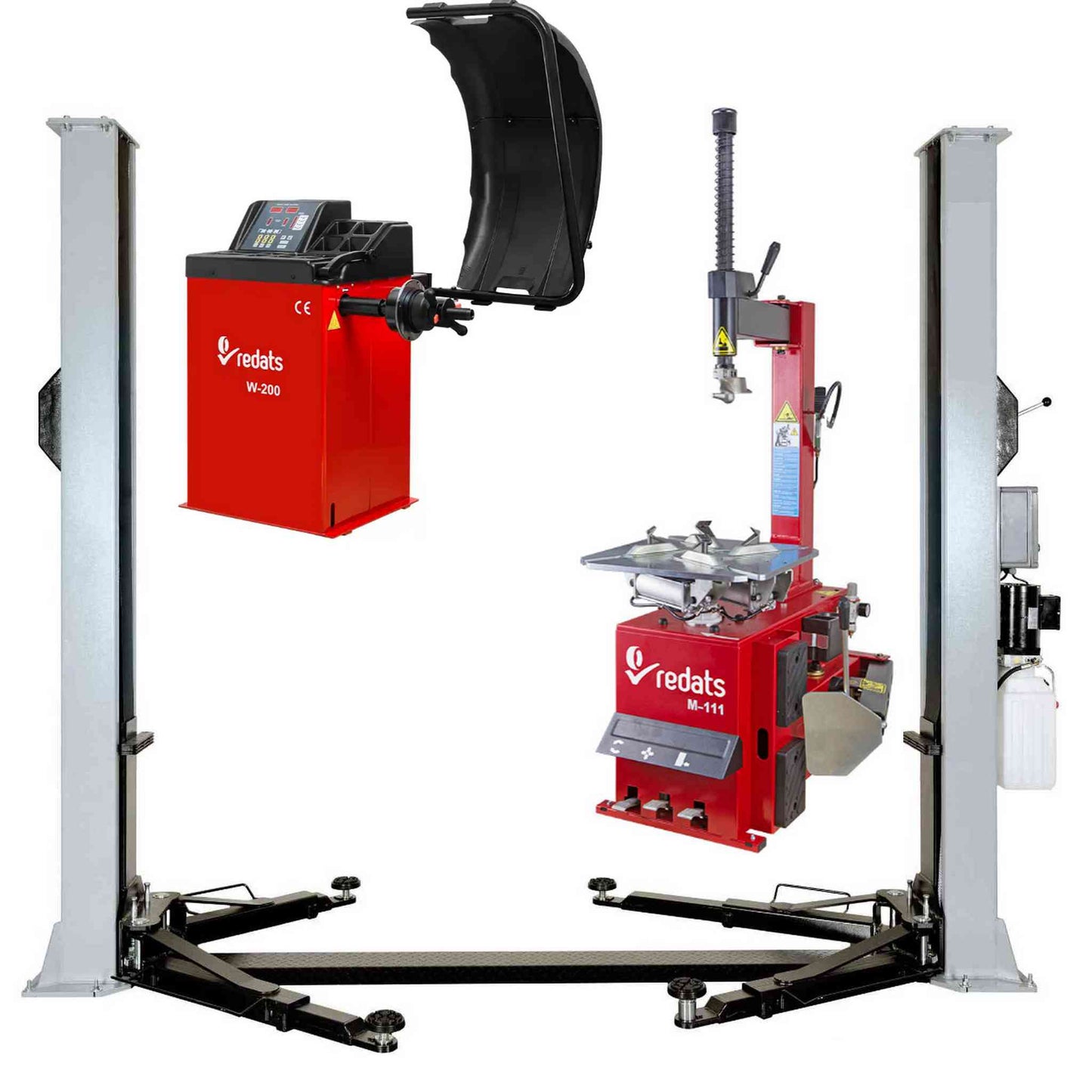 Pack Garage Complet Démonte Pneu + Équilibreuse + Pont 2 Colonnes 4T