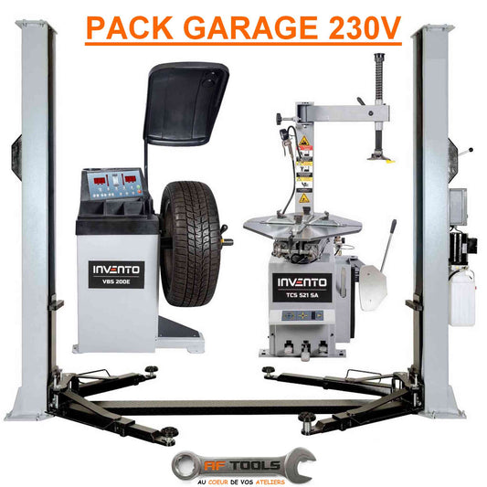 PACK GARAGE : PONT 2 COLONNES / MACHINE A PNEU / EQUILIBREUSE