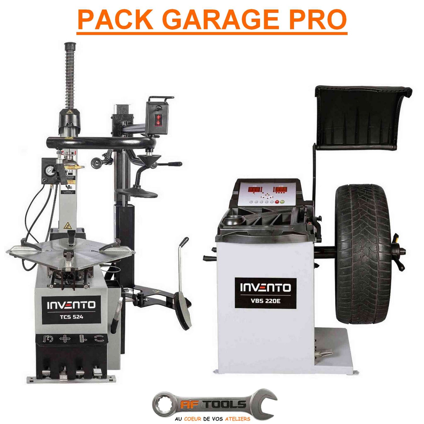 PACK GARAGE PRO : DEMONTE PNEU AUTO AVEC 3EME BRAS + EQUILIBREUSE AUTO