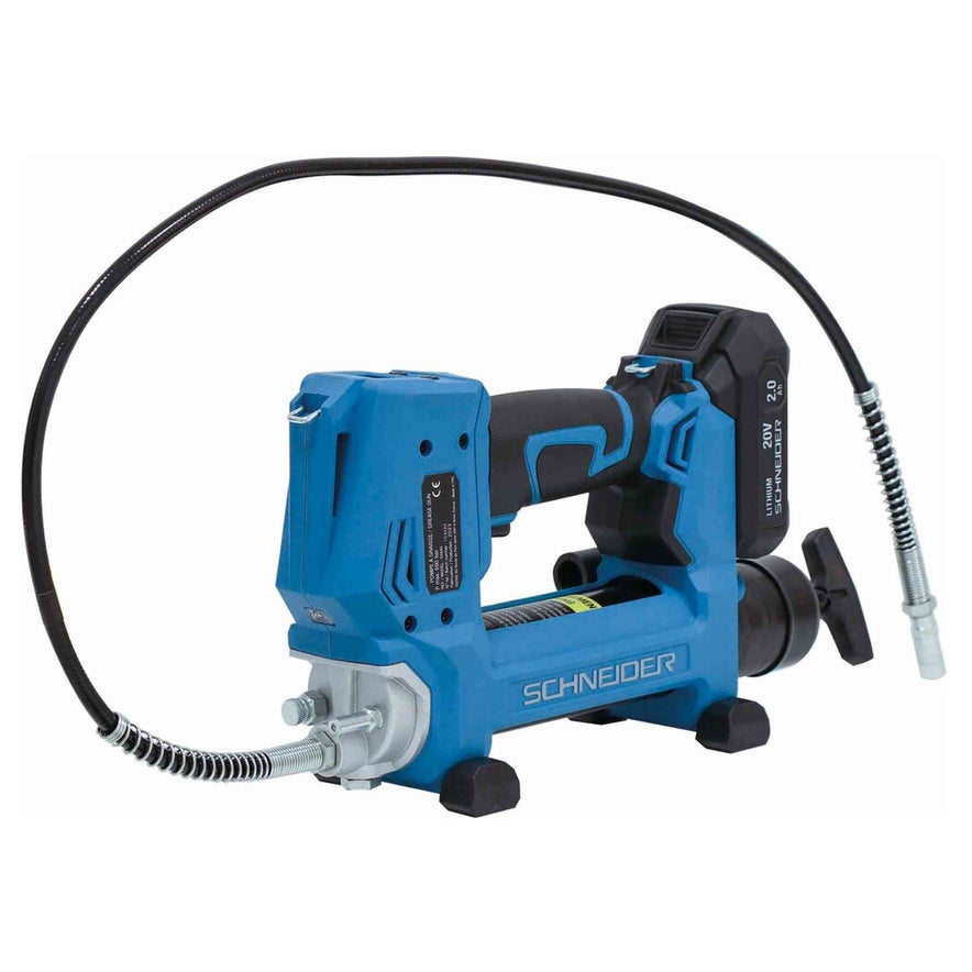 POMPE A GRAISSE 20V 690 BARS AVEC 1 BATTERIE LI-ION 2AH + CHARGEUR + BMC