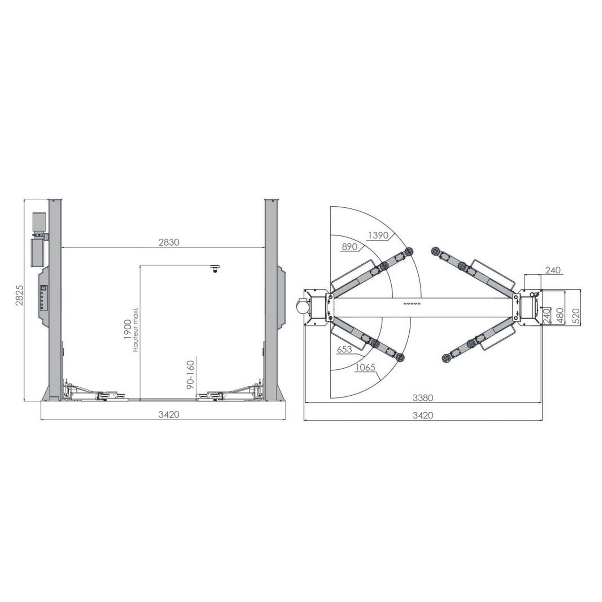 PONT 2 COLONNES AZUR42CH SCHEMA