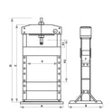 PRESSE D'ATELIER MANUELLE 20T BATI SOUDE