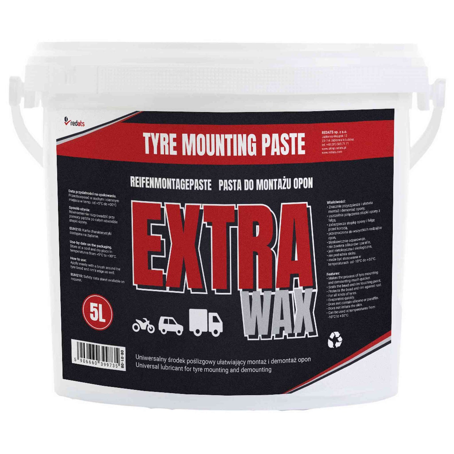 Pâte de montage de pneus - Extra Wax - 5kg