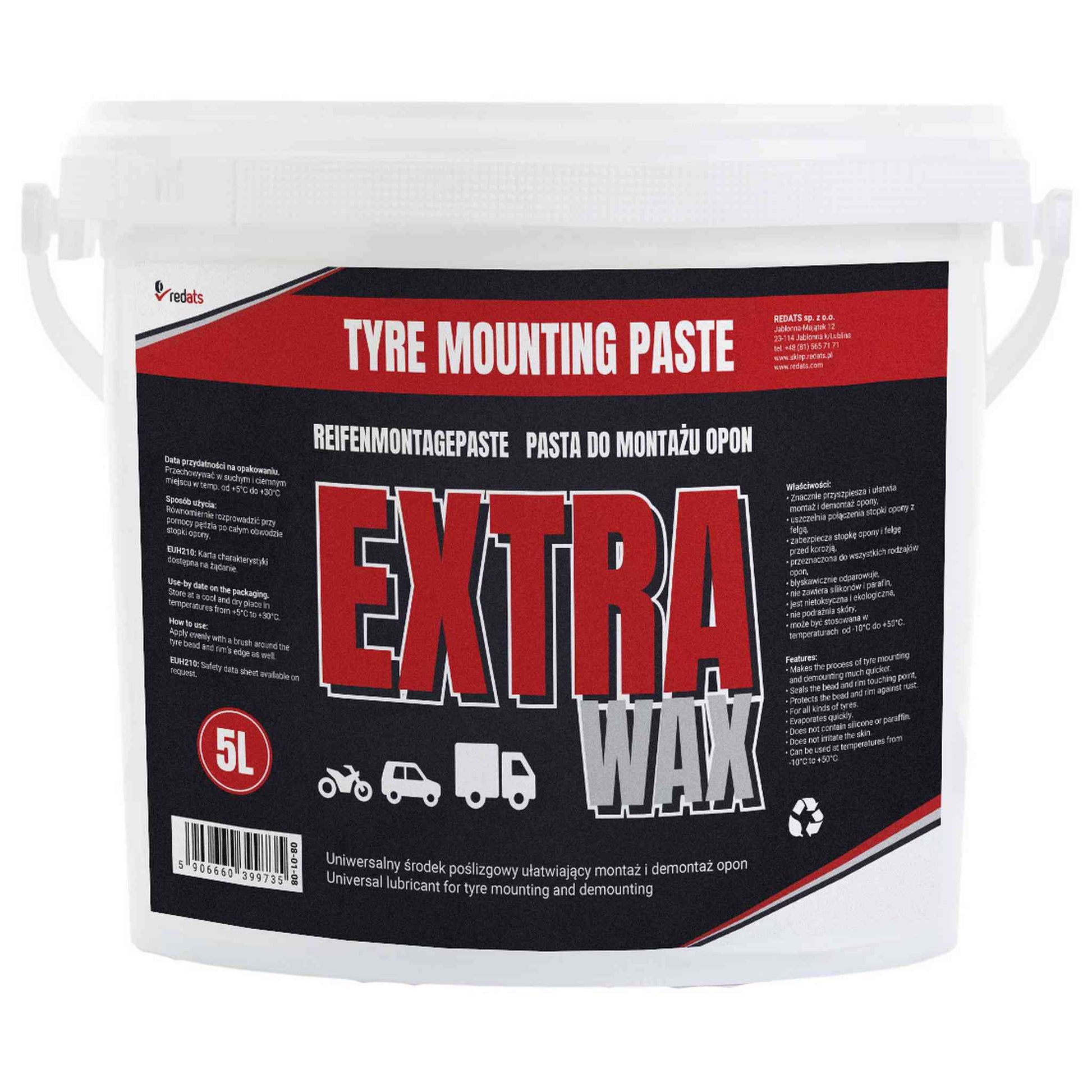 Pâte de montage de pneus - Extra Wax - 5kg