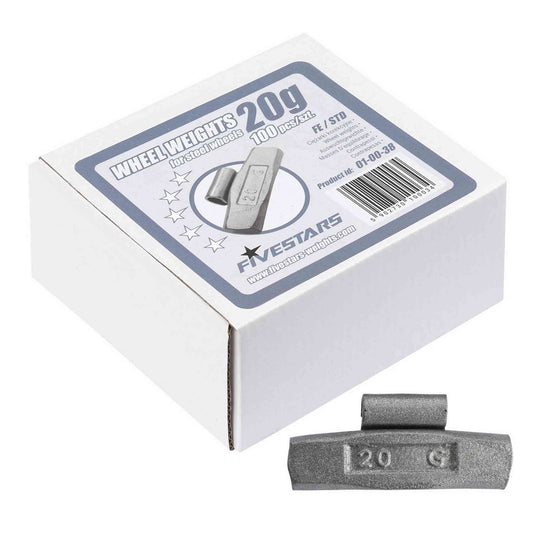 Poids à clipser Fivestars - jantes acier - FE - 20g