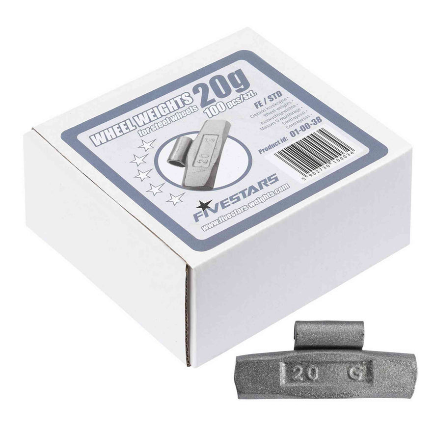 Poids à clipser Fivestars - jantes acier - FE - 20g