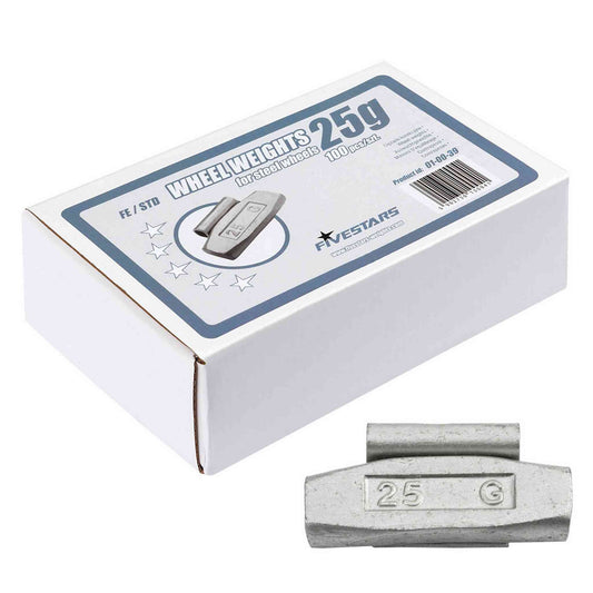 Poids à clipser Fivestars - jantes acier - FE - 25g