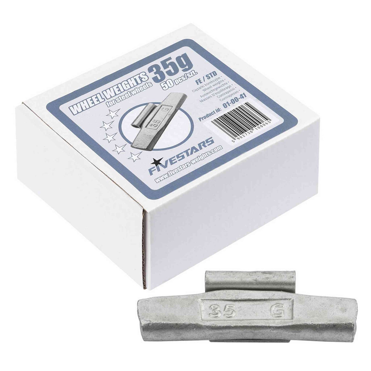 Poids à clipser Fivestars - jantes en acier - FE - 35g