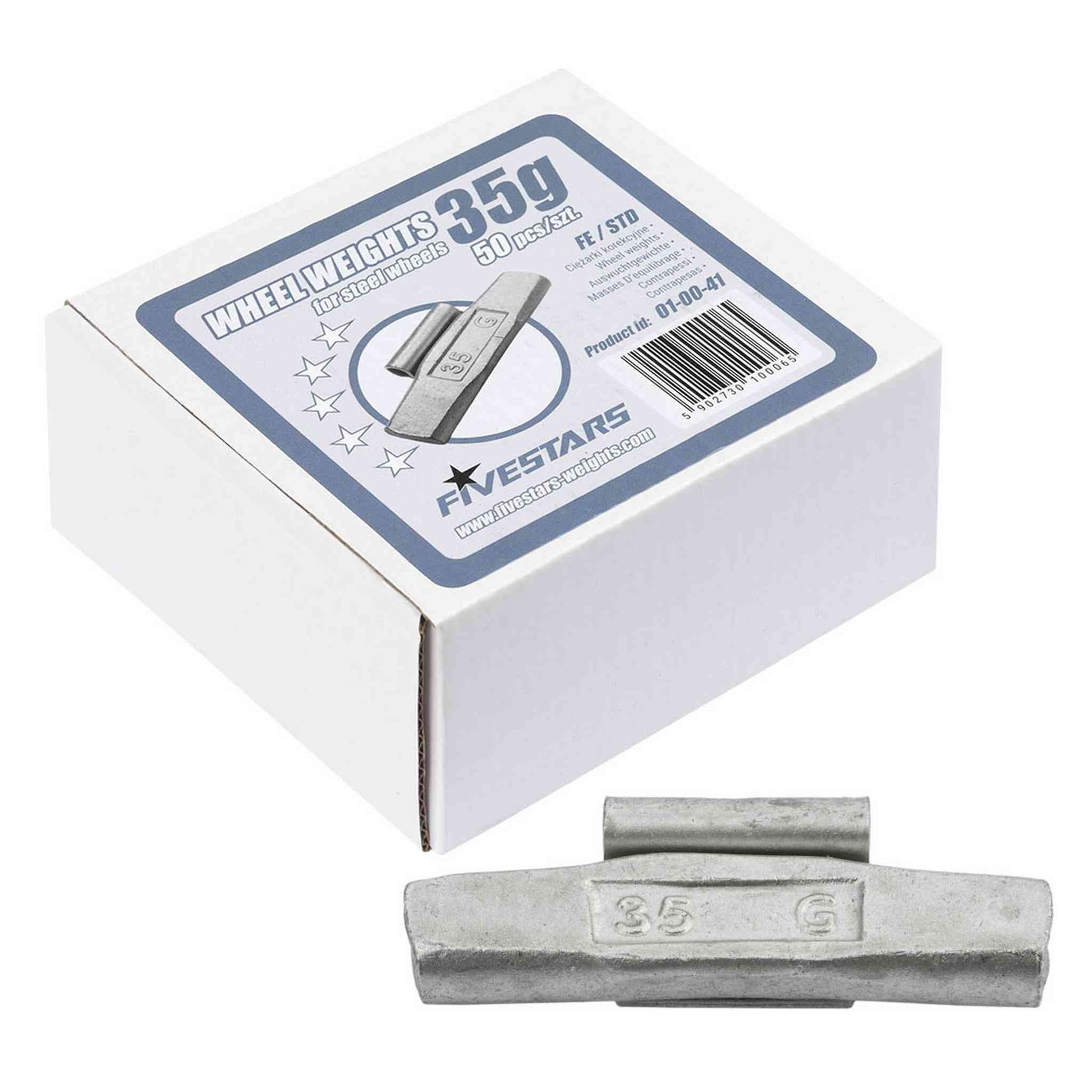 Poids à clipser Fivestars - jantes en acier - FE - 35g