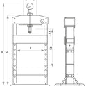 Presse d'atelier manuelle 20T bâti boulonné1