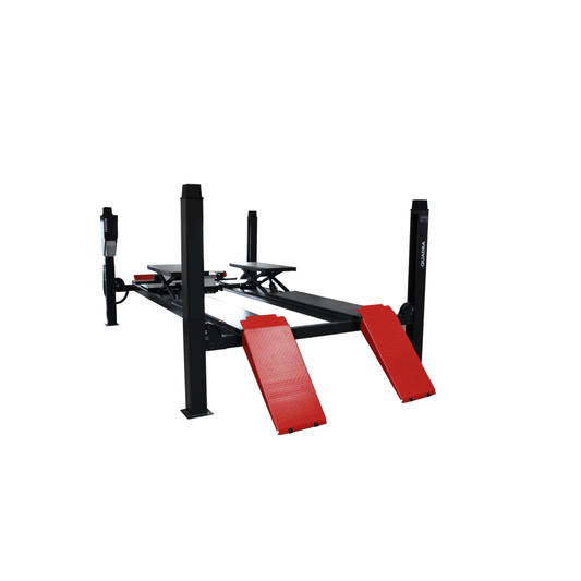 Pont 4 colonnes 5 tonnes géométrie, levage auxiliaire, chemin 5,8 m