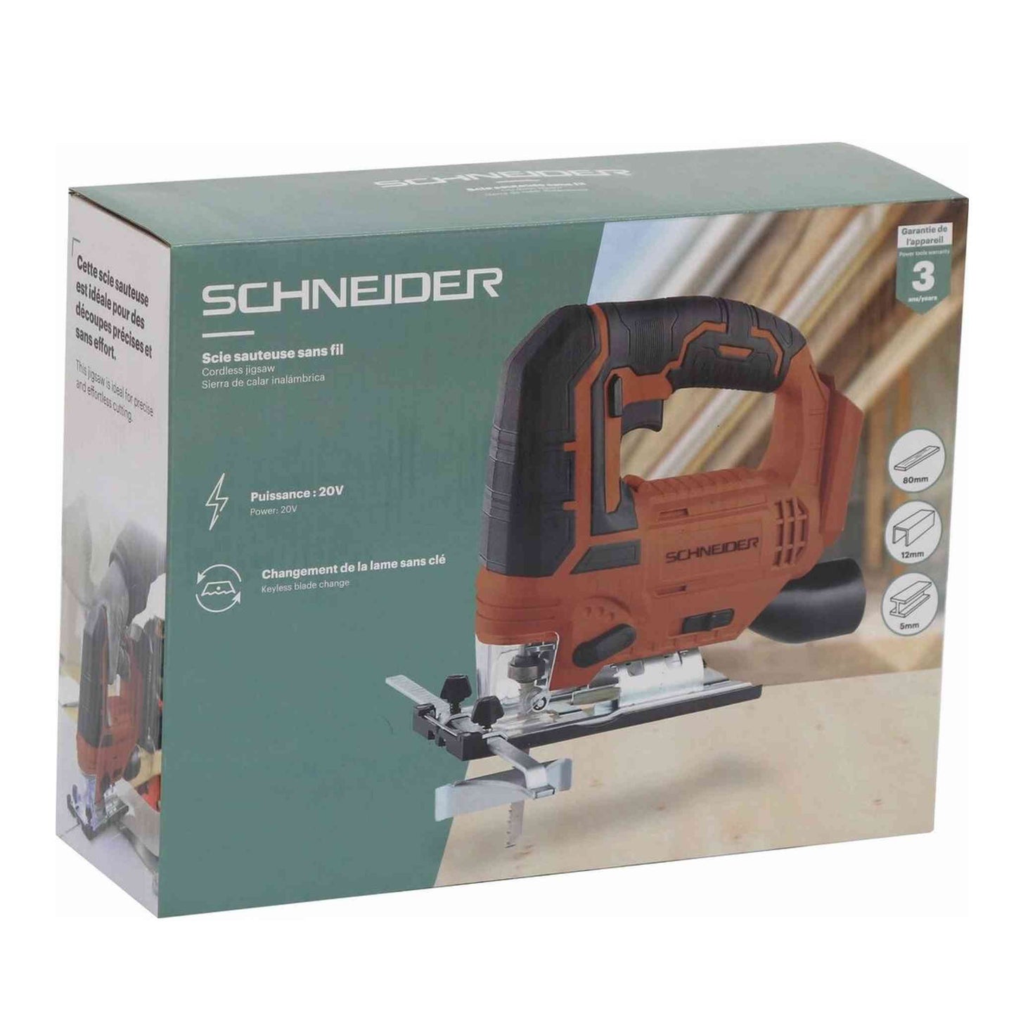 SCIE SAUTEUSE 20V SANS BATTERIE & CHARGEUR