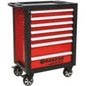 SERVANTE 7 TIROIRS ROUGE (97CM) SANS ACCESSOIRES *DT*