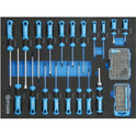 Servante d'atelier 7 tiroirs composée de 247 outils - modules mousses