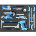 Servante d'atelier 7 tiroirs composée de 247 outils - modules mousses