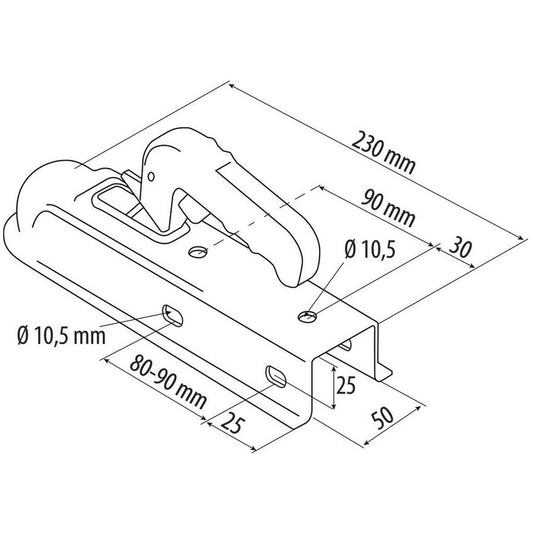 TETE ATTELAGE REMORQUE 50MM ROT.50