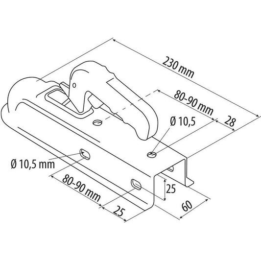 TETE ATTELAGE REMORQUE 60MM ROT.50