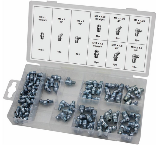 Assortiment 110 pcs graisseurs hydrauliques
