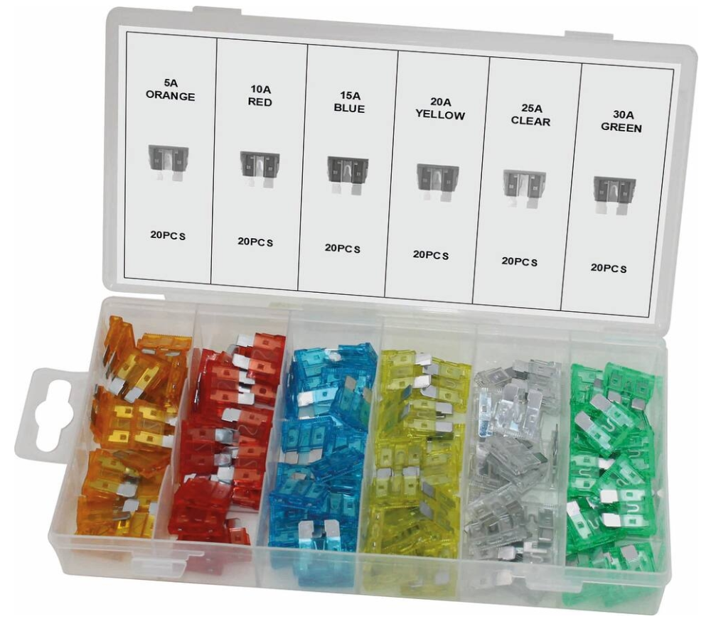Assortiment de 120 fusibles enfichables