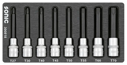 Malette empreintes longues Torx 1/2'' 8-pcs.