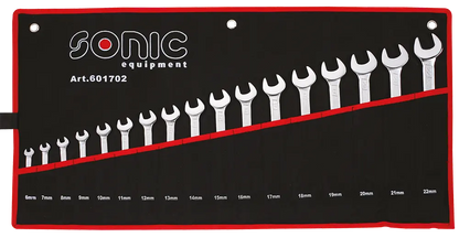 Clés mixtes de 6 à 22mm en trousse 17-pcs.
