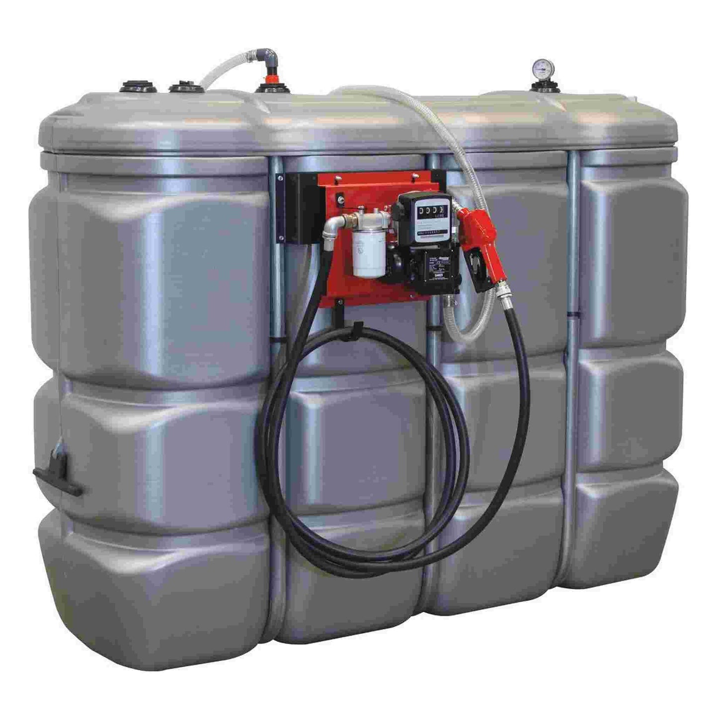 CUVE STOCKAGE FUEL PEHD DP 2000L STATION 230V 60L/MIN