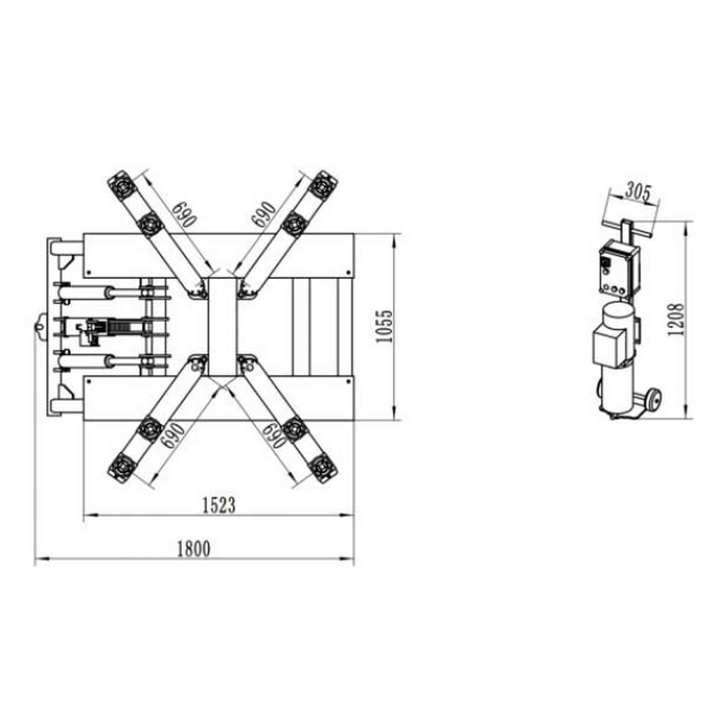 Pont Élévateur Mobile à Ciseaux 3T – Invento SX30 (230V)