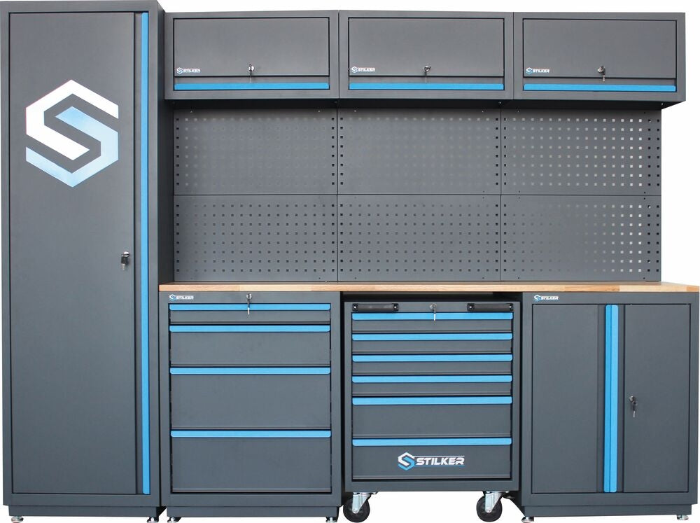 Mobilier d'atelier 4 éléments plateau bois 25mm