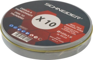 BT 10 DISQUES INOX 125X1.6 INOX BOITE METAL SCHNEIDER