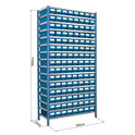 Etagère avec 120 boîtes à bec et 360 séparations 2000x1000x320mm