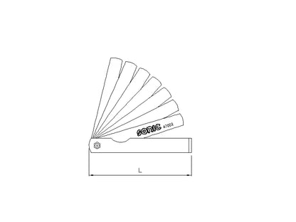 Jauges d'epaisseur metriques (26pc)