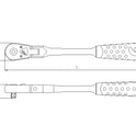 Cliquet qrs à tête articulée 1/4'' 45 dents
