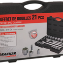 COFFRET PVC DE DOUILLES CAMION 21PCS-6PANS-3/4"CV  *DT*
