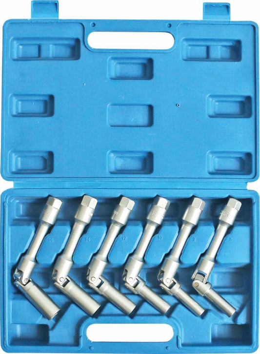 Douilles à bougies articulées 3/8" - coffret de 6 pcs