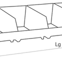 Boîtes à bec bleu - kit 6 boîtes avec support acier 600x168x75mm