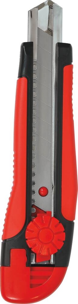 Cutter 18mm avec molette de serrage bi-matière - blister