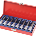 Douilles tournevis 1/2" avec embout 100mm Torx® de T27 à T70 - coffret métallique de 8 pcs
