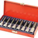 Douilles tournevis 1/2" avec embout 100mm hexagonal de 4 à 17mm - coffret métallique de 8 pcs