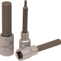 Douilles tournevis 1/2" avec embout 100mm hexagonal de 4 à 17mm - coffret métallique de 8 pcs