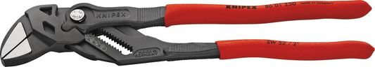 Pince clé grise gainée 250mm avec bouton poussoir