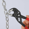 Pince clé grise gainée 250mm avec bouton poussoir
