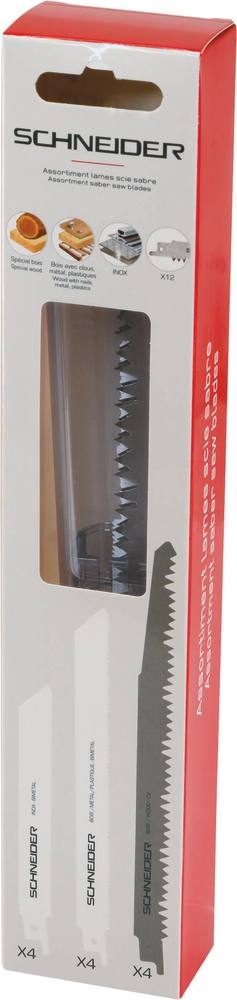 Lame de scie sabre bois/métal/plastique - lot de 12 pcs