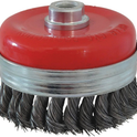 Brosse forme coupe boisseaux M14 100mm mèches torsadées