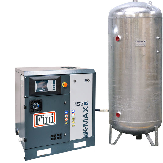 K-MAX 15/10/VS/500VG - Compresseur à vis vitesse variable 15 kW 10b cuve 500 L