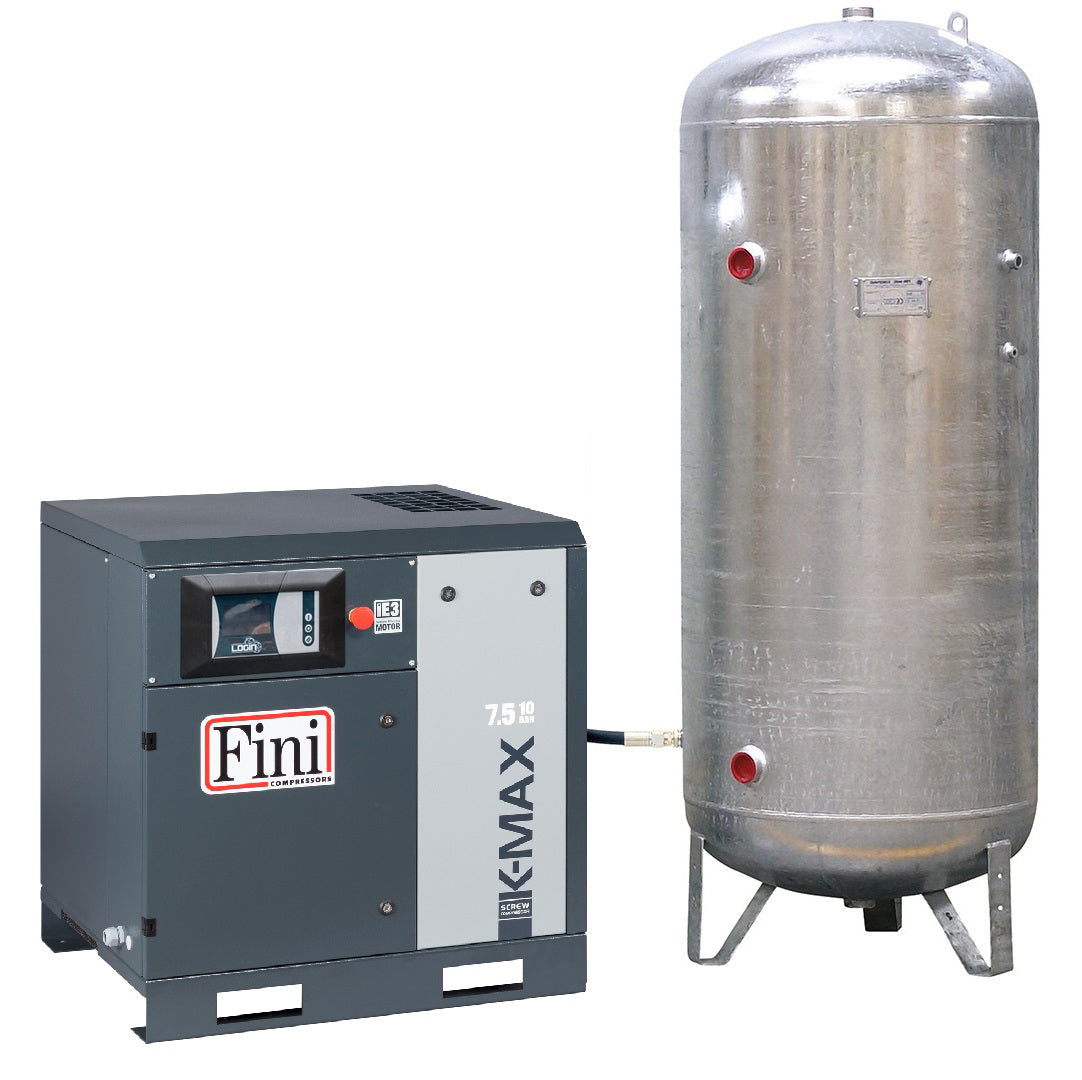 K-MAX 7.5/10/500VG - Compresseur à vis 7,5 kW 10 bar avec réservoir 500 L