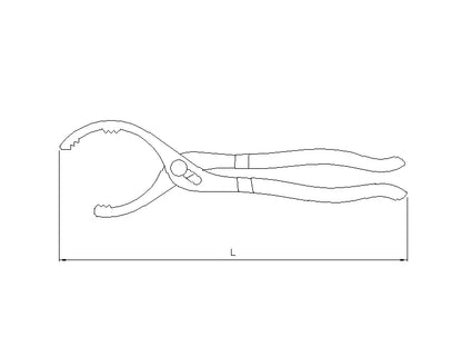 Clé de filtre à huile 12''