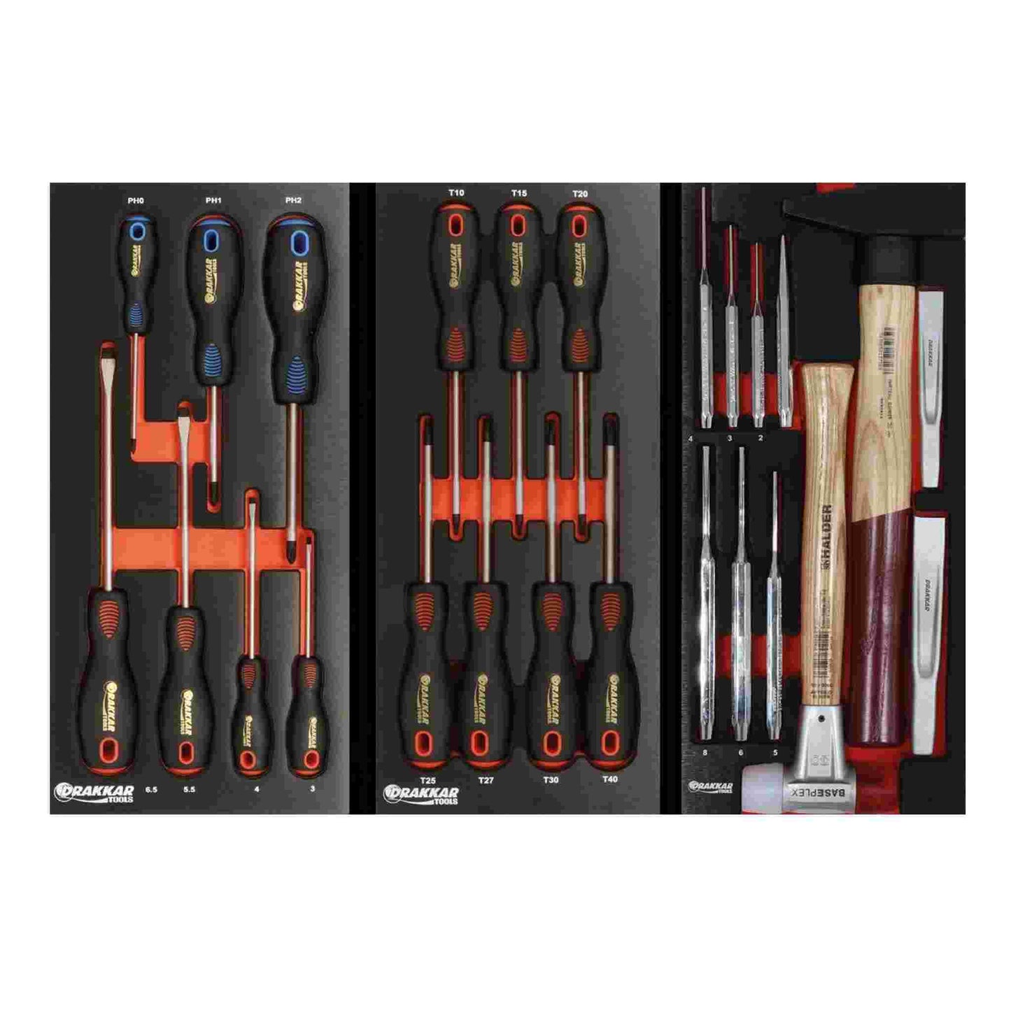 SERVANTE 7 TIROIRS 09217 + 4 TIROIRS MODULES METAL - 187 OUTILS
