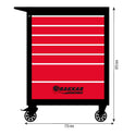 SERVANTE 7 TIROIRS ROUGE (97CM) SANS ACCESSOIRES *DT*