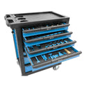 Servante d'atelier 7 tiroirs composée de 147 outils - modules mousse